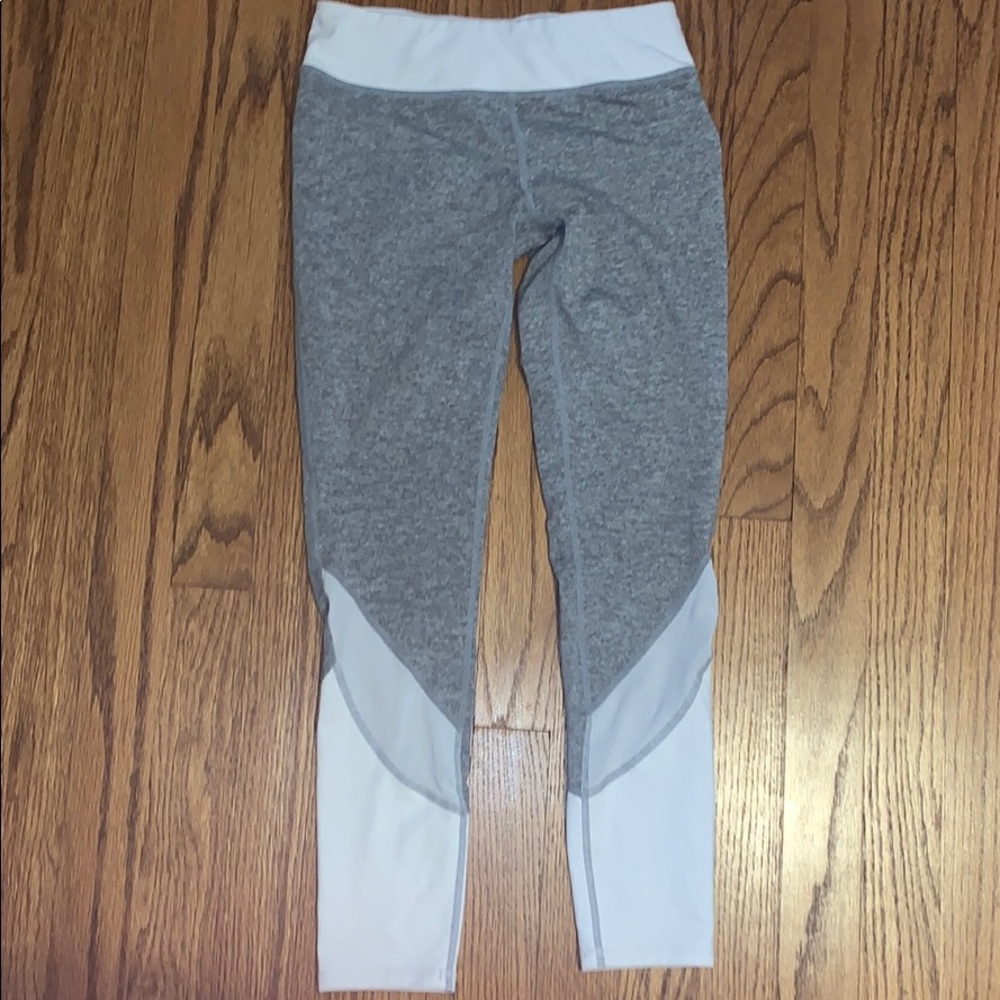 Grey and white with mesh zella girl leggings
